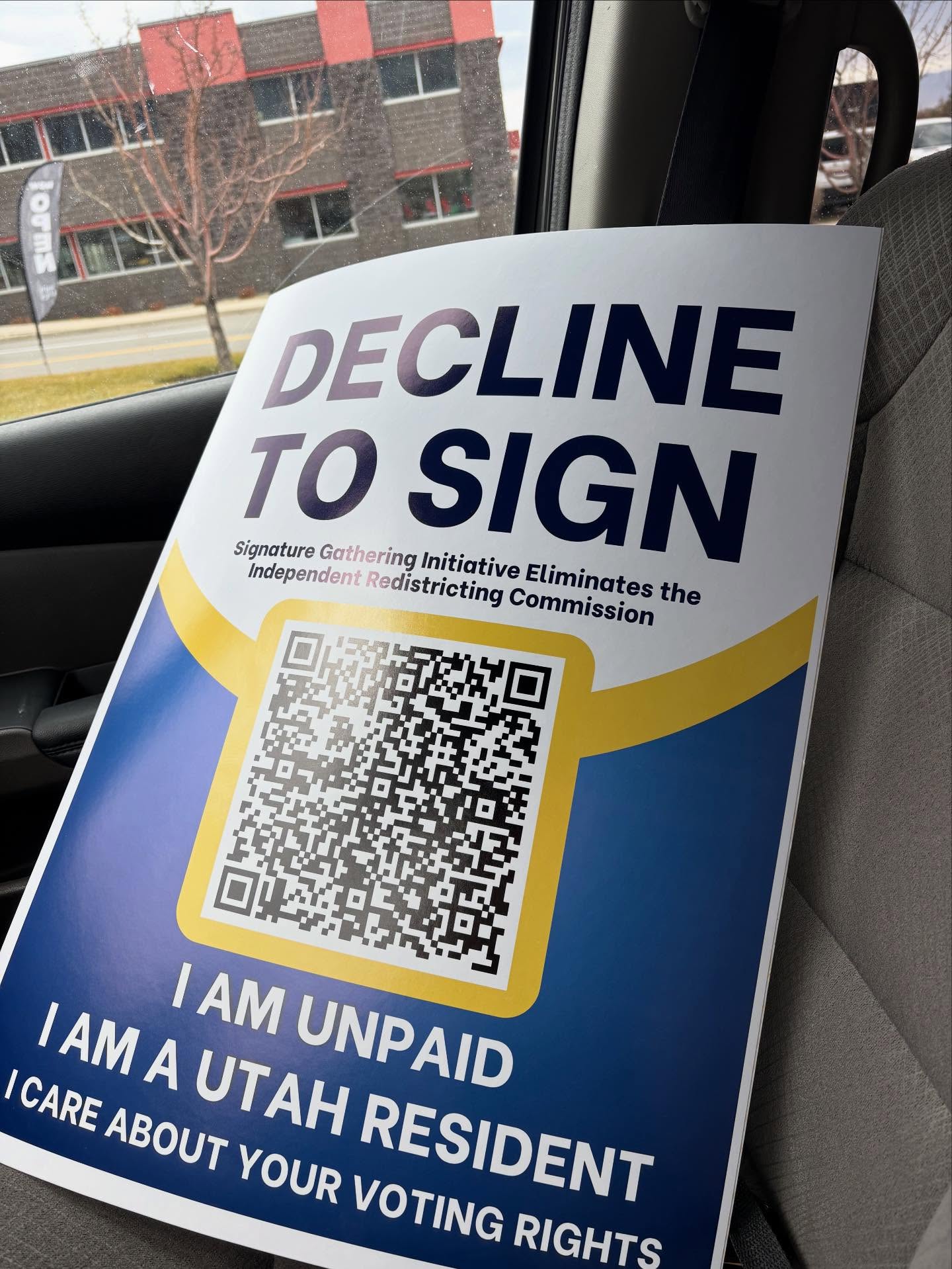 Decline to sign QR code